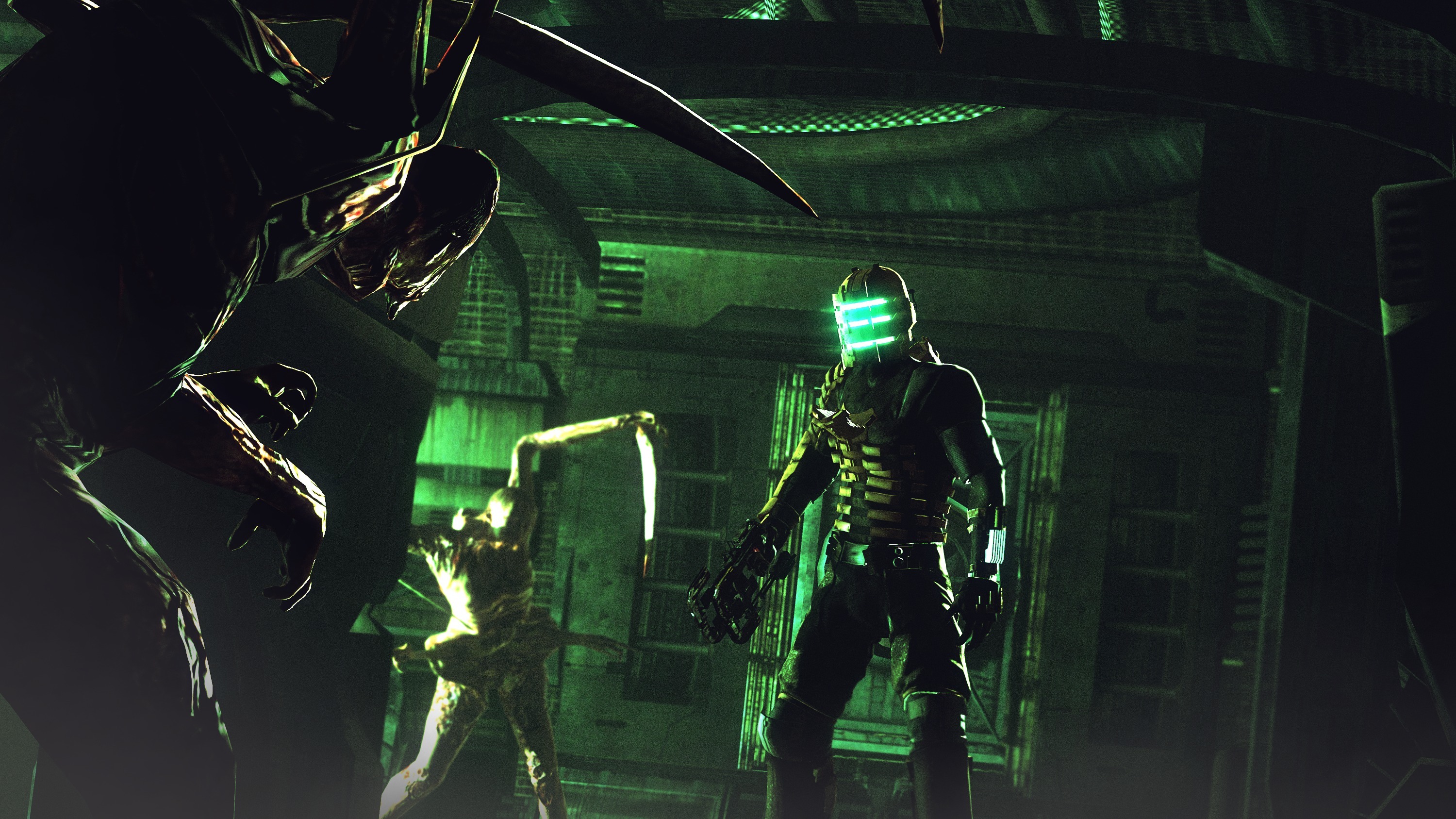 dead, Space, Monsters, Warriors, Armor, Sci fi Wallpaper