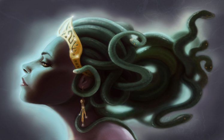 medusa, Monster, Creature, Gods, God, Art, Artwork HD Wallpaper Desktop Background