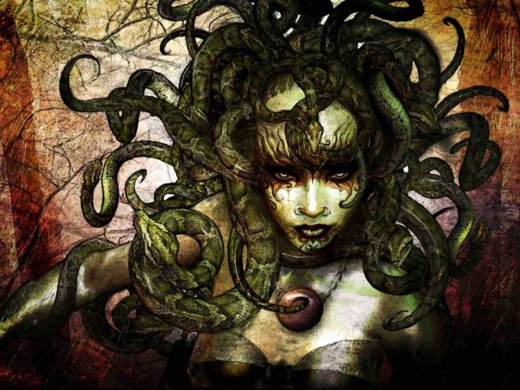 medusa, Monster, Creature, Gods, God, Art, Artwork HD Wallpaper Desktop Background