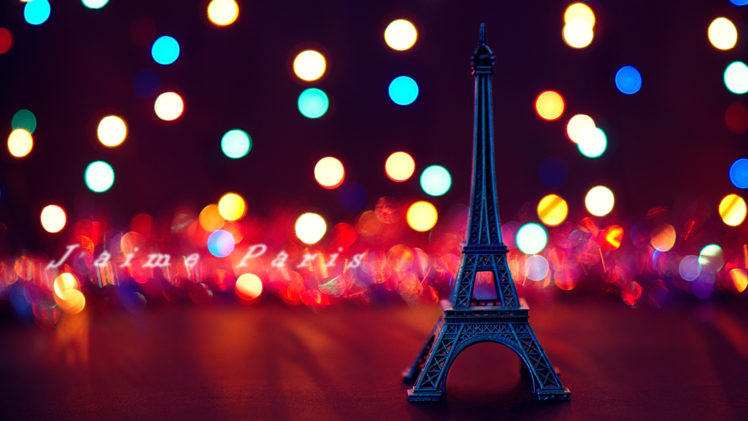eiffel, Tower, Paris, Bokeh, Text HD Wallpaper Desktop Background