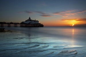 england, Eastbourne, Sea, Sunset, Landscape, Beaches, Ocean