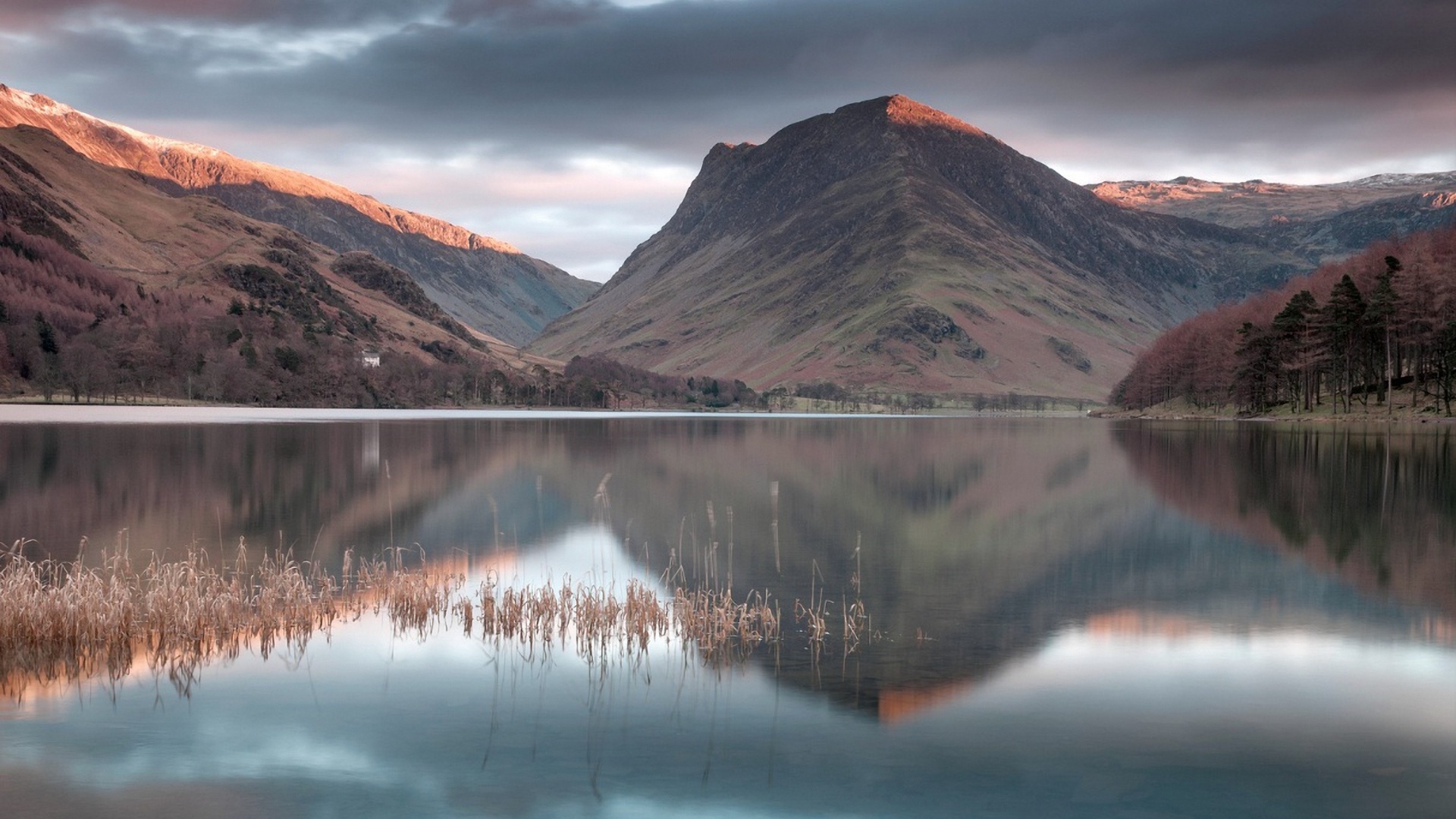 england, Lake, Mountains, Landscape, Clouds, Reflection Wallpaper