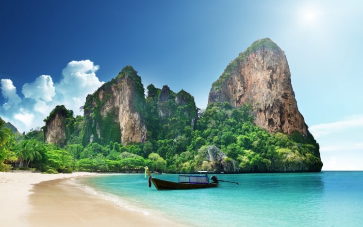 islands, Landscapes, Islands, Beaches, Ocean, Boats HD Wallpaper Desktop Background