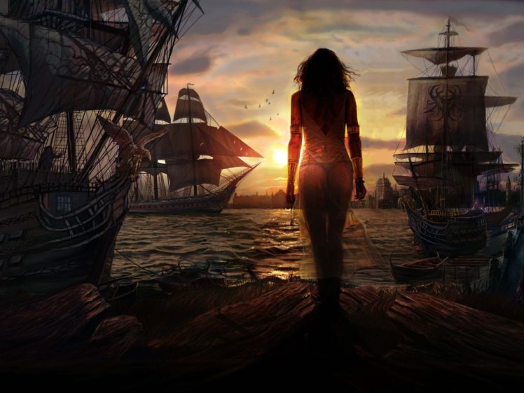 fantasy, Art, Artwork, Artistic, Original, Pirate, Pirates HD Wallpaper Desktop Background