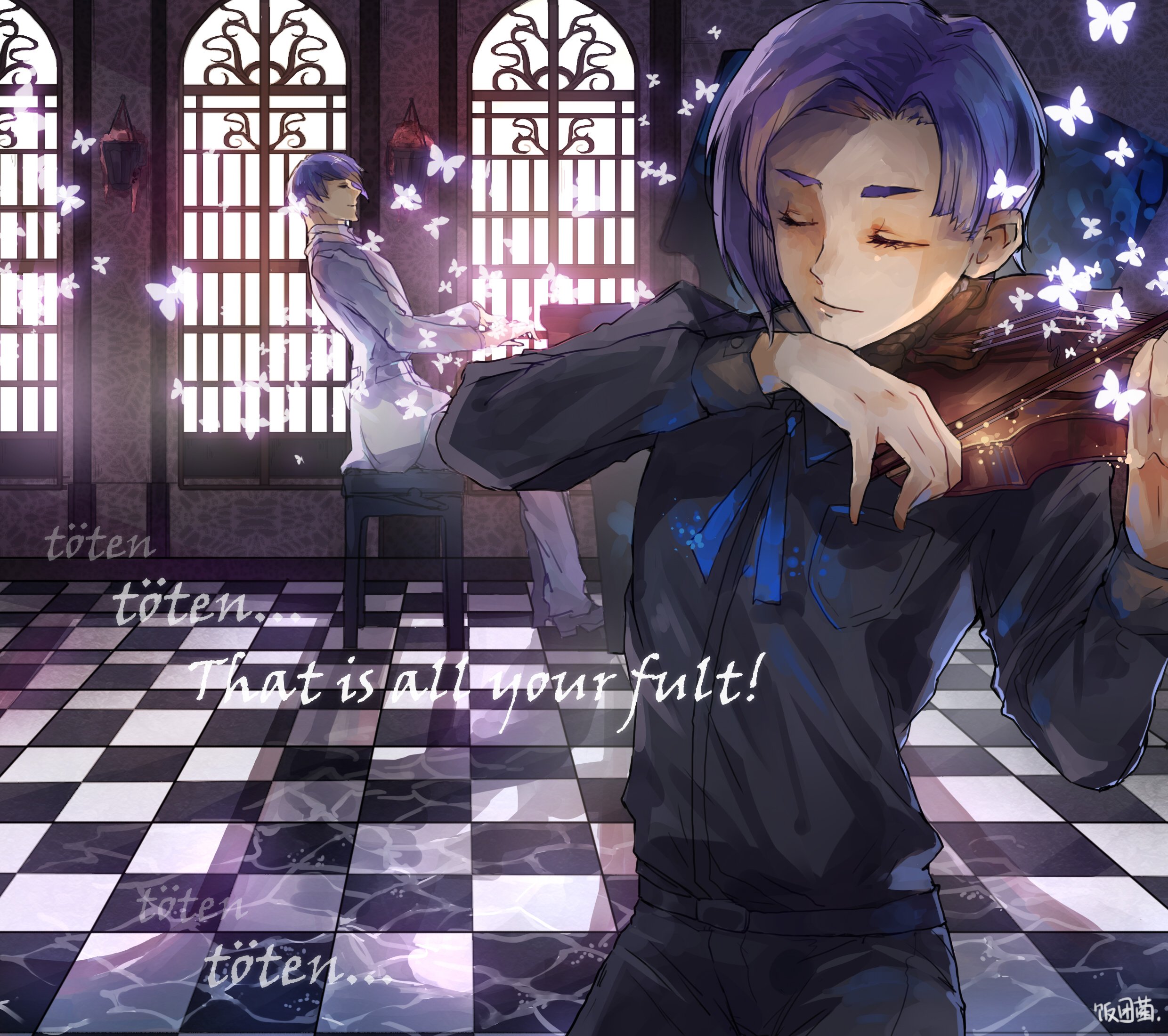 tokyo, Kushu, Kanae, Von, Rosewald, Tsukiyama, Shuu, Playing, Instrument, Piano Wallpaper