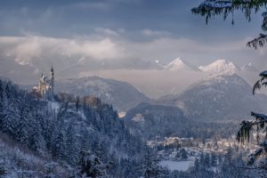 neuschwanstein, Castle, Bavaria, Germany, Winter