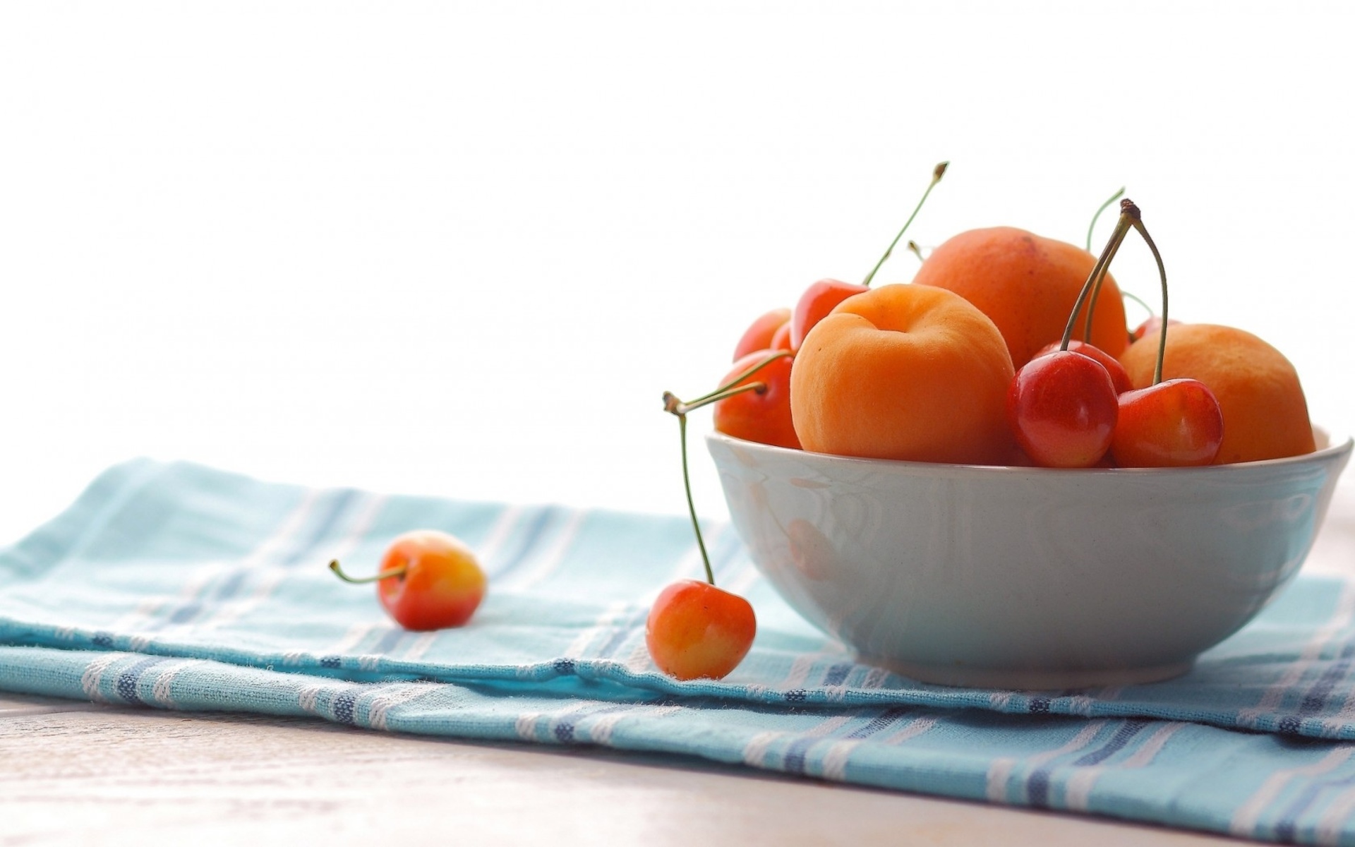 apricots, Fruit, Berries, Cherries, Still, Life Wallpaper