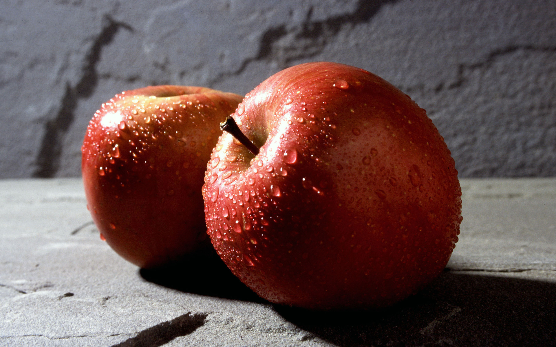 food, Apples, Fruits, Drops, Water, Still, Life Wallpaper