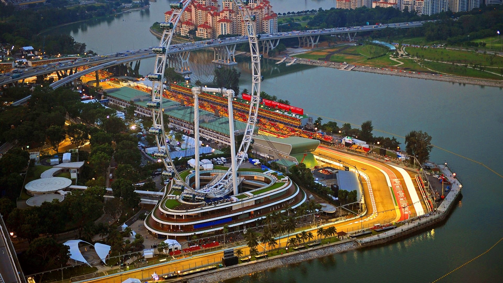 singapore, Cityscape, Ferris, Wheel, Architecture, Buildings Wallpaper