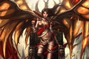 fantasy, Artwork, Art, Dark, Vampire, Gothic, Girl, Girls, Horror, Evil, Blood