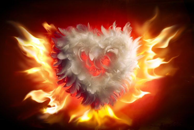 arts, Fire, Valentines, Day, Heart, Love, Flames, Heart HD Wallpaper Desktop Background