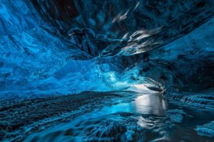 ice, Cave, Winter, River