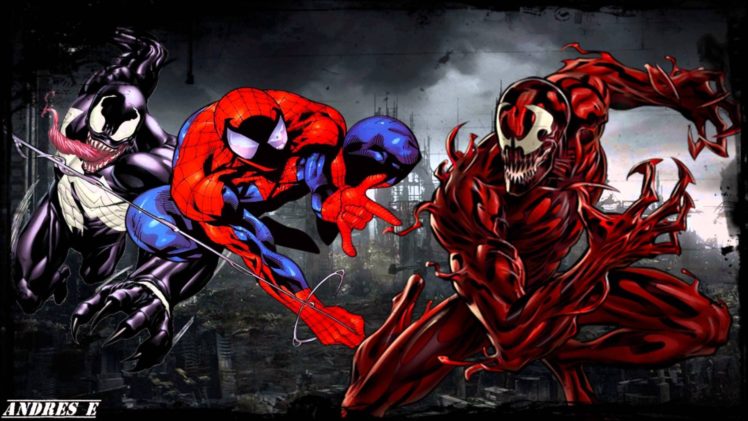 spider man, Venom, Maximum, Carnage, Scrolling, Fighting, Action, Superhero, Spider, Spiderman, 1svmc HD Wallpaper Desktop Background