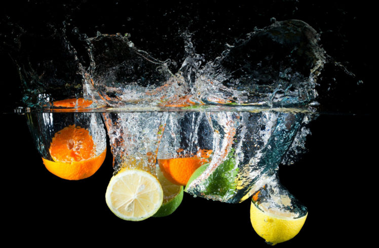 citrus, Water, Spray, Lemon, Lime, Orange HD Wallpaper Desktop Background