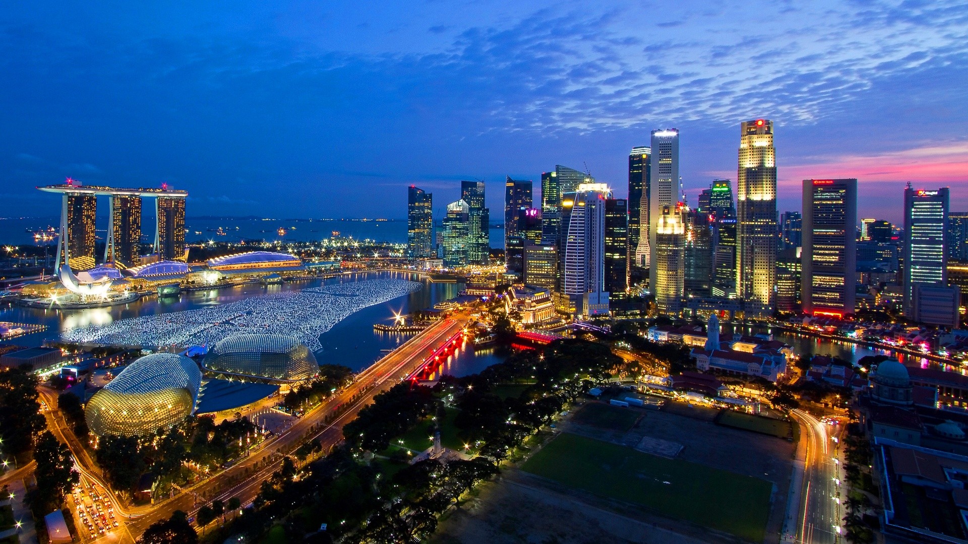 singapore, Buildings, Skyscrapers Wallpaper