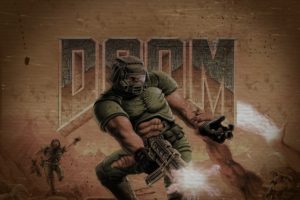 doom, Sci fi, Fps, Shooter, Action, Fighting, Warrior, Series, Survival, Horror, Dark, 1doom, Futuristic, Artwork, Evil, Poster