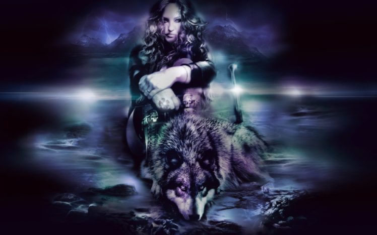 fantasy, Artwork, Art, Wolf, Wolves, Warrior HD Wallpaper Desktop Background