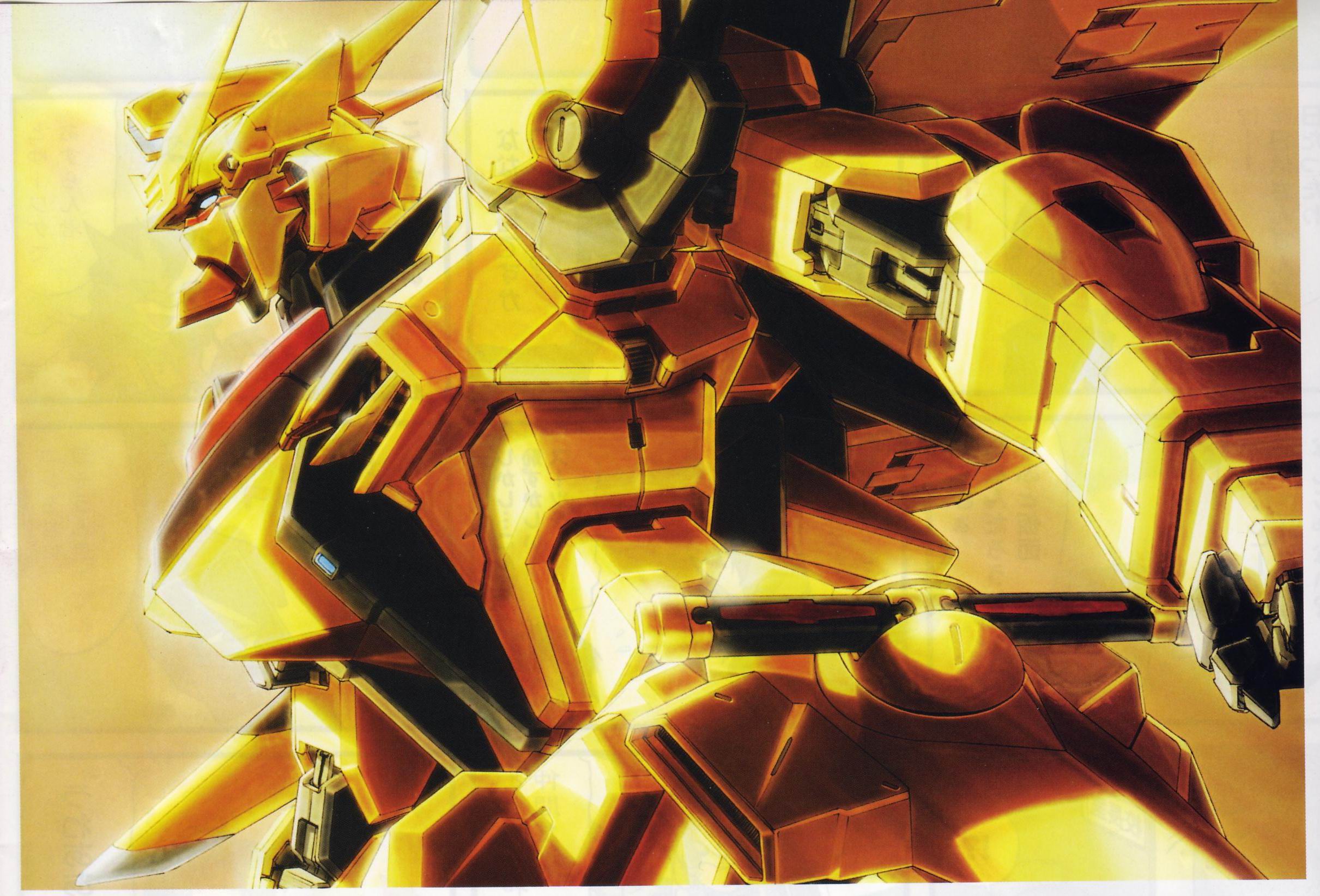akatsuki, Armor, Mecha, Mobile, Suit, Gundam, Robot, Sword, Weapon, Yellow Wallpaper