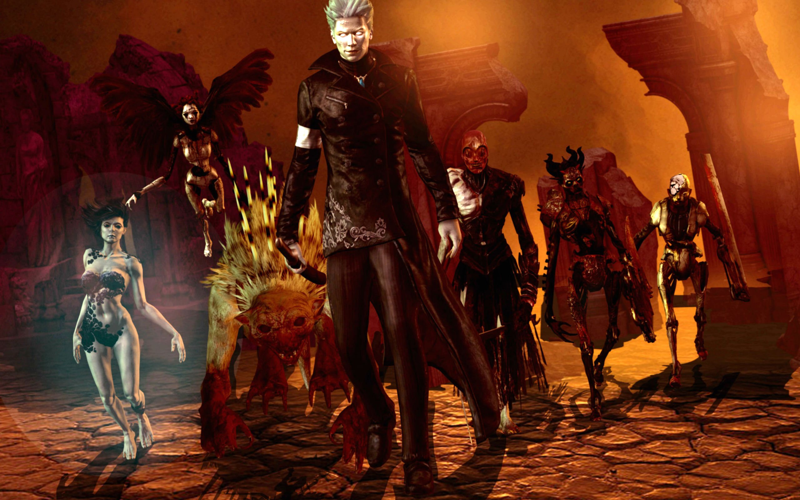 devil, May, Cry, Dmc, Fantasy, Action, Adventure, Fighting, Warrior, Martial, Arts Wallpaper