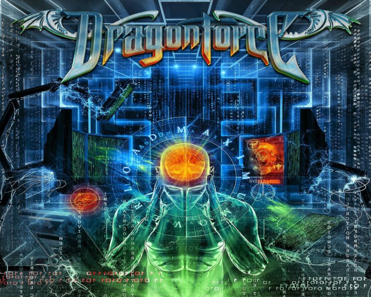 dragonforce, Speed, Power, Metal, Heavy, Progressive, Poster, Sci fi, Brain, Psychedelic, Artwork HD Wallpaper Desktop Background
