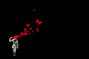 dark, Black, Blood, Butterfly, Female, Protagonist,  persona3 , Persona, Persona, 3, Polychromatic