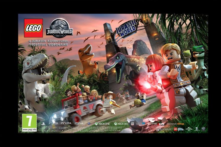 lego, Jurassic, World, Dinosaur, Fantasy, Sci fi, Adventure, Monster, Creature, Action, Park, 1ljp, Poster HD Wallpaper Desktop Background