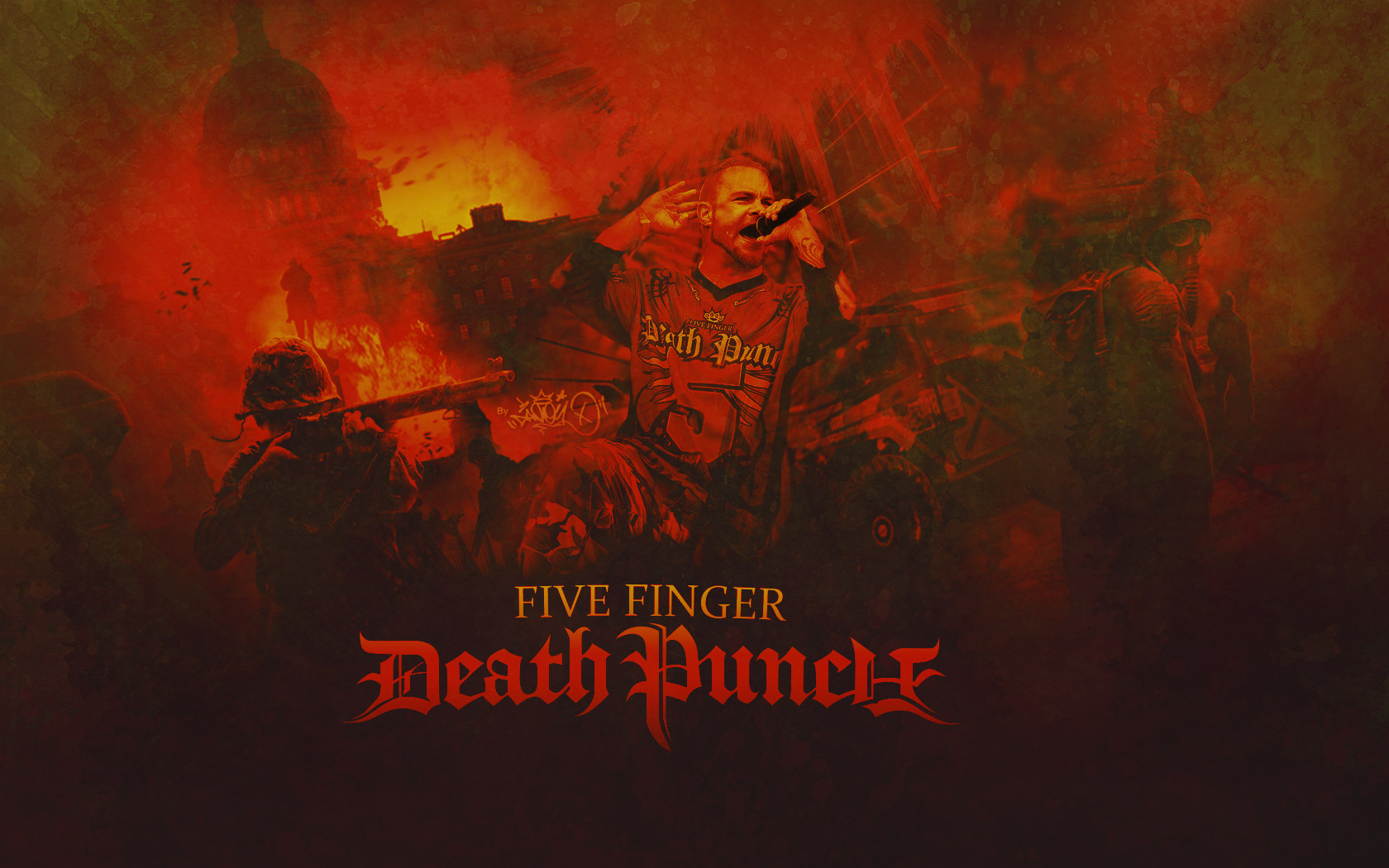 five, Finger, Death, Punch, Heavy, Metal, Hard, Rock, Bands Wallpaper