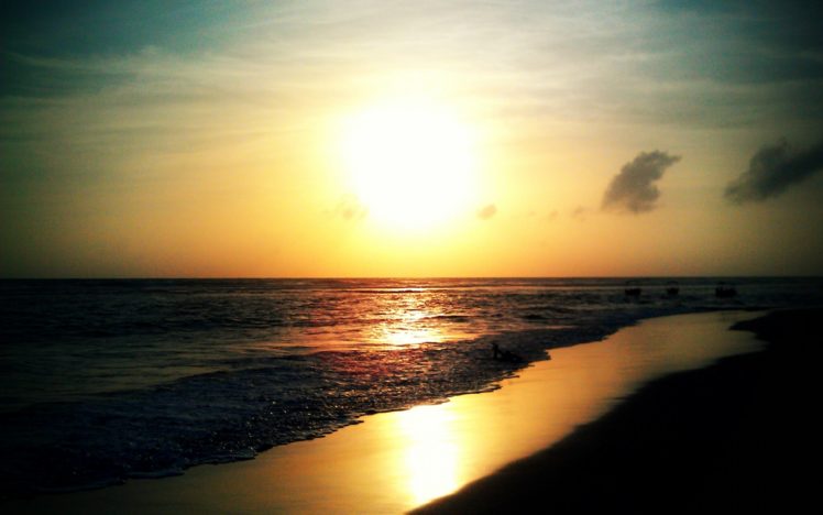 sunset, At, Hikkaduwa, Beach, Sri, Lanka, Surfing, Corals, And, Night, Life HD Wallpaper Desktop Background