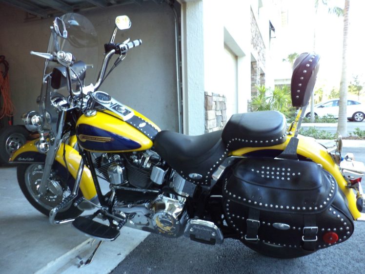 2004, Harley, Davidson, Heritage, Softail, Classic, Bike, Motorbike, Motorcycle HD Wallpaper Desktop Background