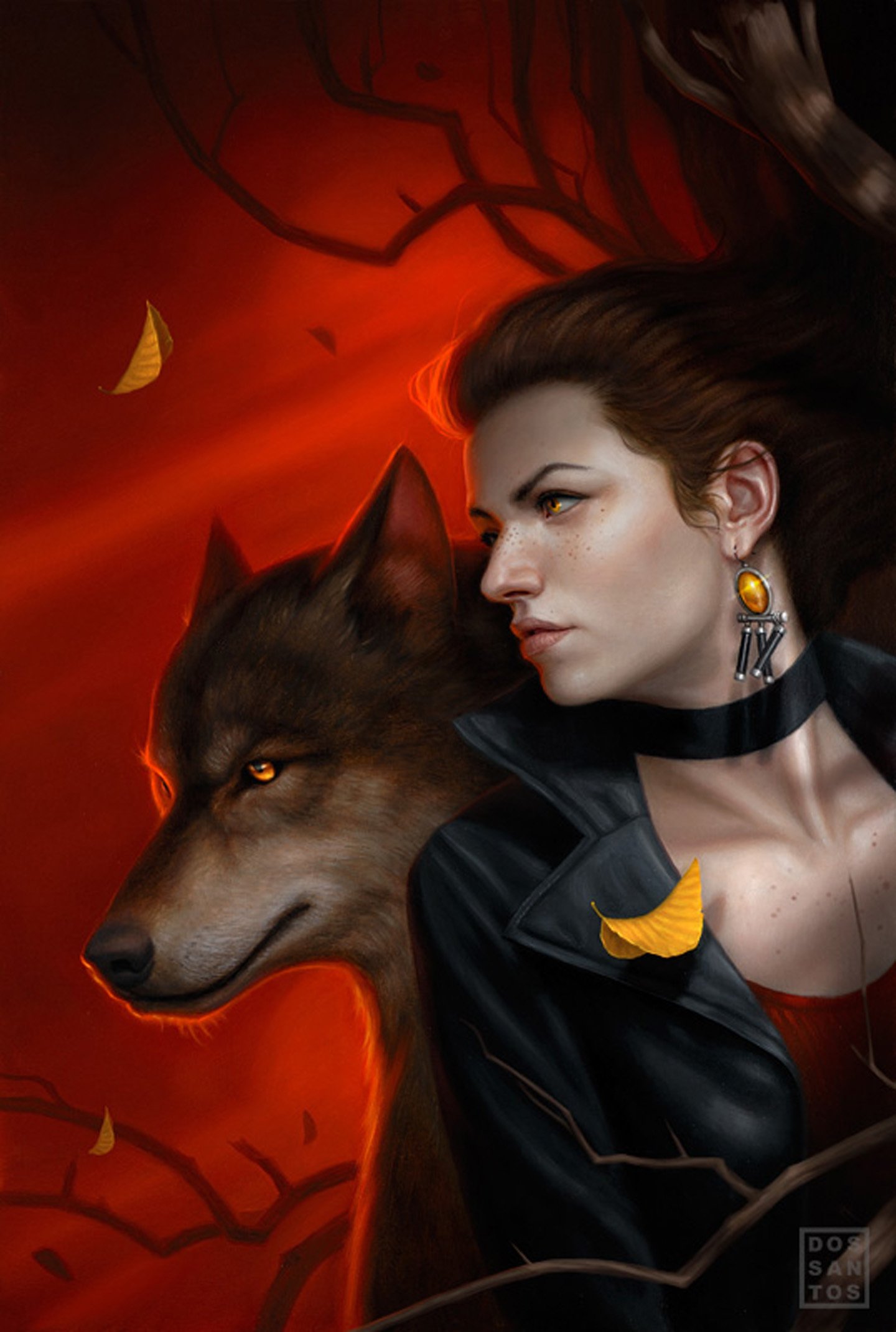 wolf, Fantasy, Portrait, Beautiful, Girl, Face Wallpaper