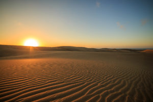 desert, Sunset, Sunlight