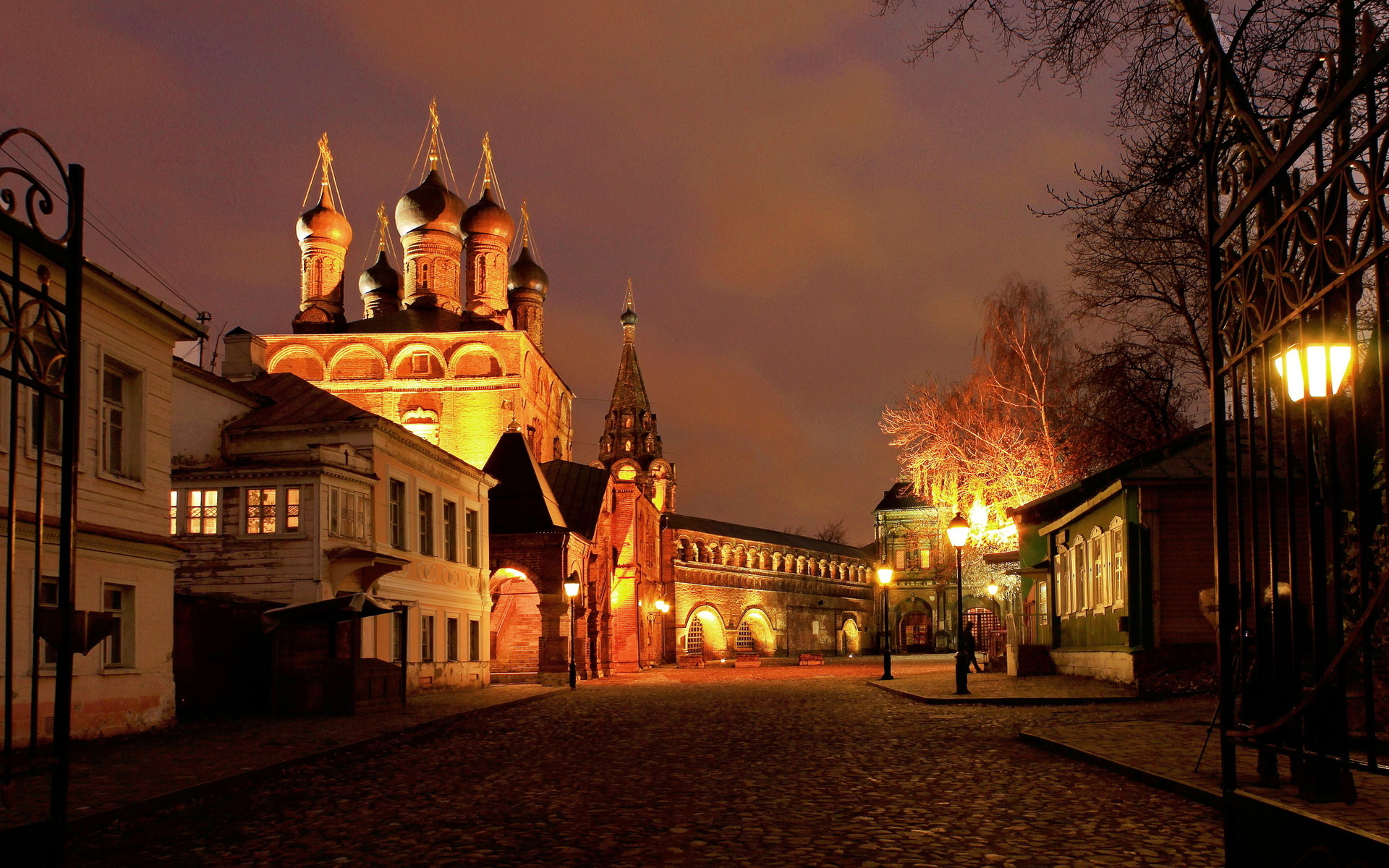 moscow, Russia, Krutitskoye, Kremlin, Night Wallpaper
