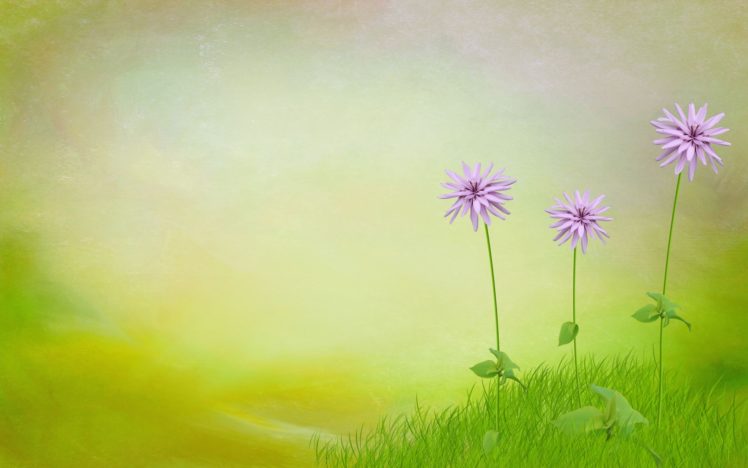nature, 3d, Art, Flowers, Spring HD Wallpaper Desktop Background