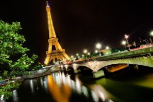 paris, France, City, Bridge, Night, Seine, River, The, Light