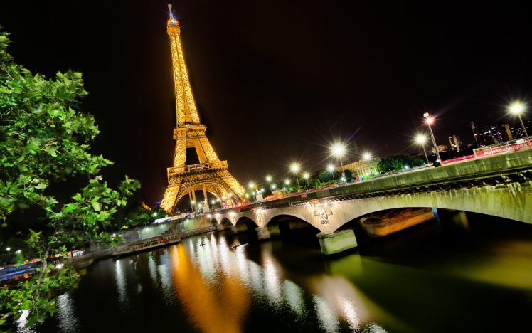 paris, France, City, Bridge, Night, Seine, River, The, Light HD Wallpaper Desktop Background