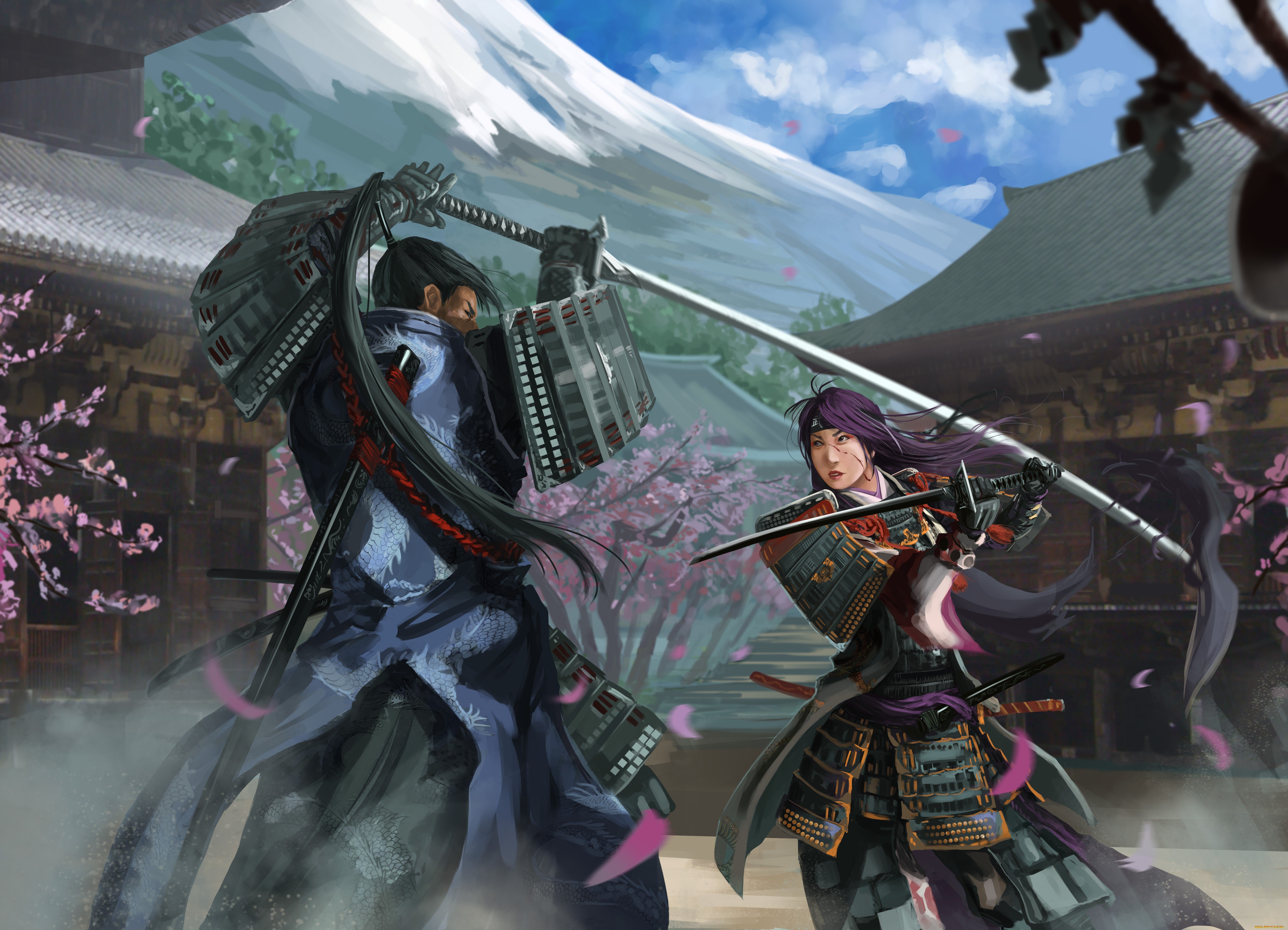 samurai, Warrior, Fantasy, Artwork, Oriental, Asian Wallpaper