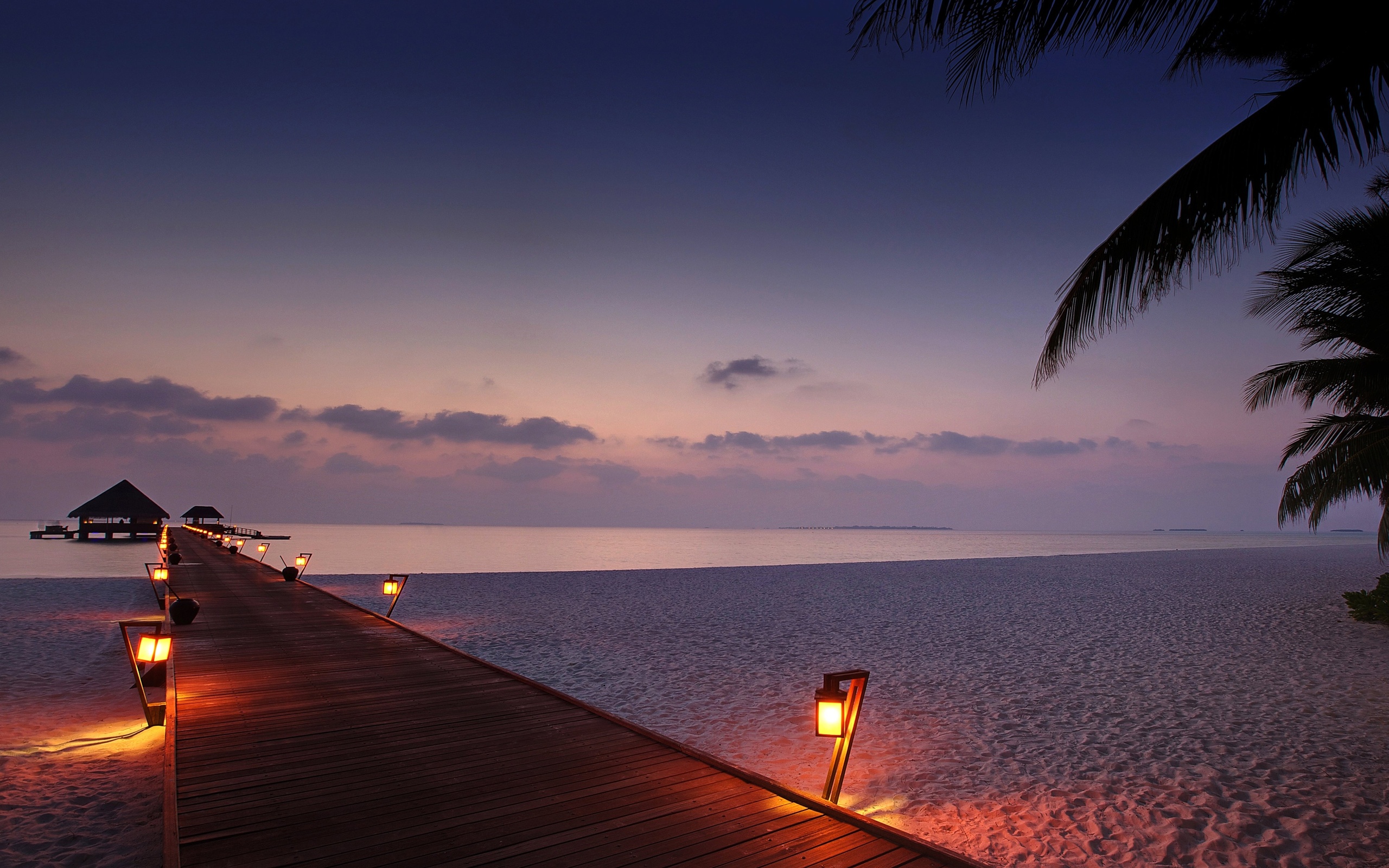 beaches, Dock, Pier, Ocean, Sea, Sunset Wallpaper