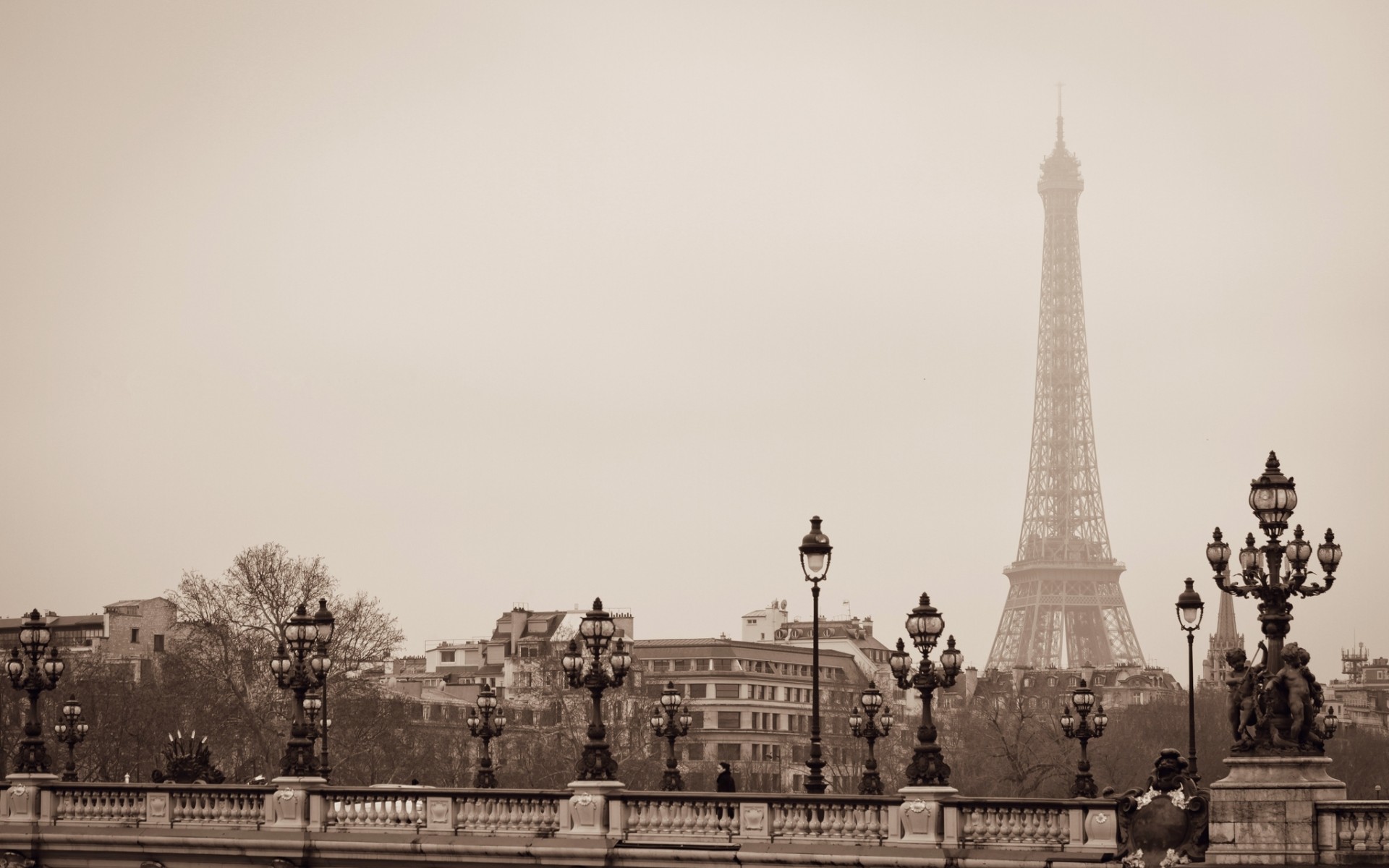 eiffel, Tower, Paris, France, City, Lights, Bridge, Architecture Wallpaper