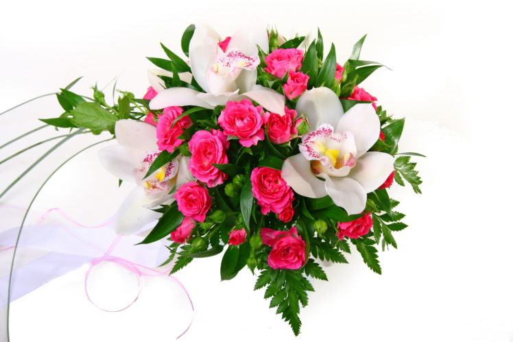 bouquets, Roses, Orchid, Flowers HD Wallpaper Desktop Background