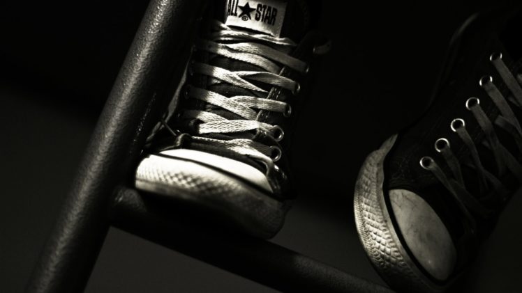 black, Shoes, Monochrome, All, Star HD Wallpaper Desktop Background