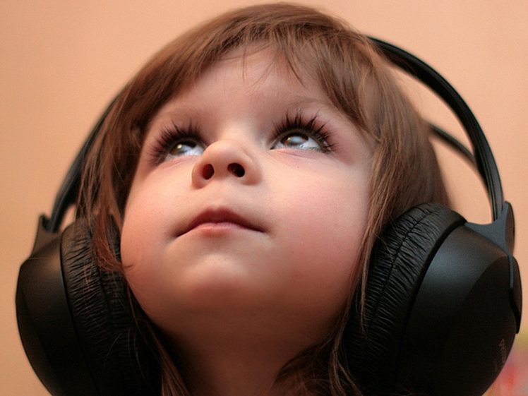 headphones, Music, Kids, Children HD Wallpaper Desktop Background