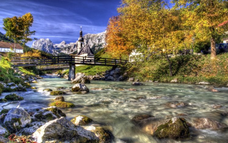 river, Bridge, Summer, Landscape HD Wallpaper Desktop Background