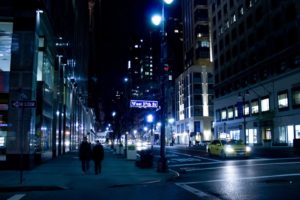 new, York, People, Cars, Night, Road, Building