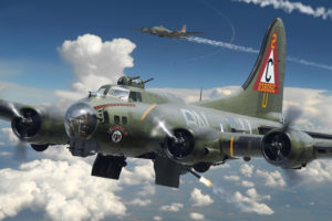 art, Airplane, Boeing, B 17, Flying, Fortress, Flying, Fortress, An, American, All metal, Heavy, Four engine, Bomber, The, Crew, Of, 10, People, The, Air, Force, The, United, States, Ww2, Military