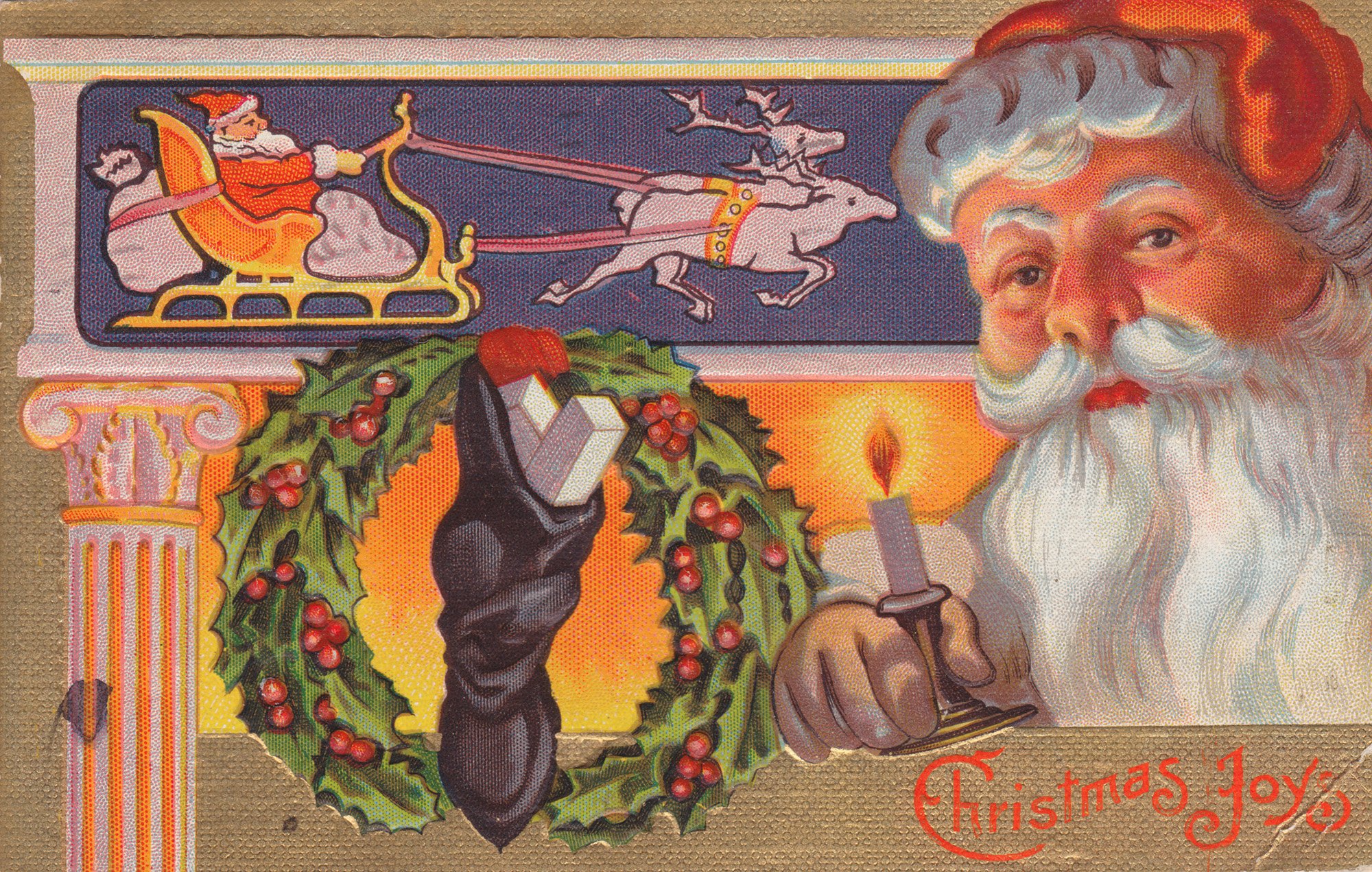 postcard, Paper, Poster, Advertising, Vintage, Retro, Antique, Christmas Wallpaper