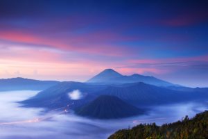 bromo, Indonesia, Sunset, Volcano, Landscape
