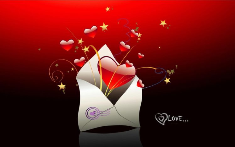 corazones, Amor, Sobre HD Wallpaper Desktop Background