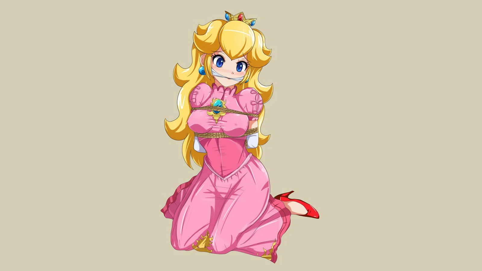 Princess peach tied