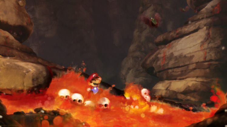 mario, Lava, Super, Mario, Bros HD Wallpaper Desktop Background