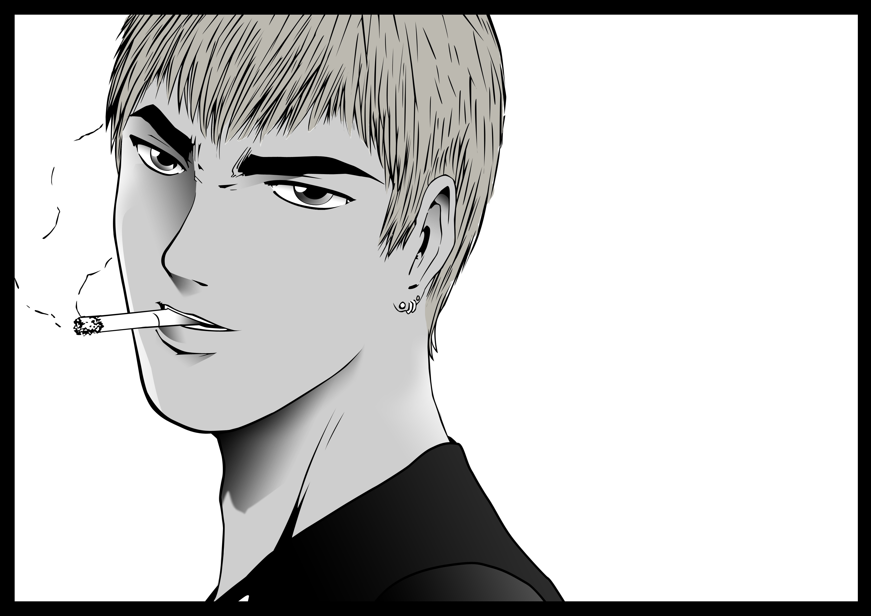 eikichi, Onizuka, Great, Teacher, Onizuka, Male, Monochrome Wallpaper